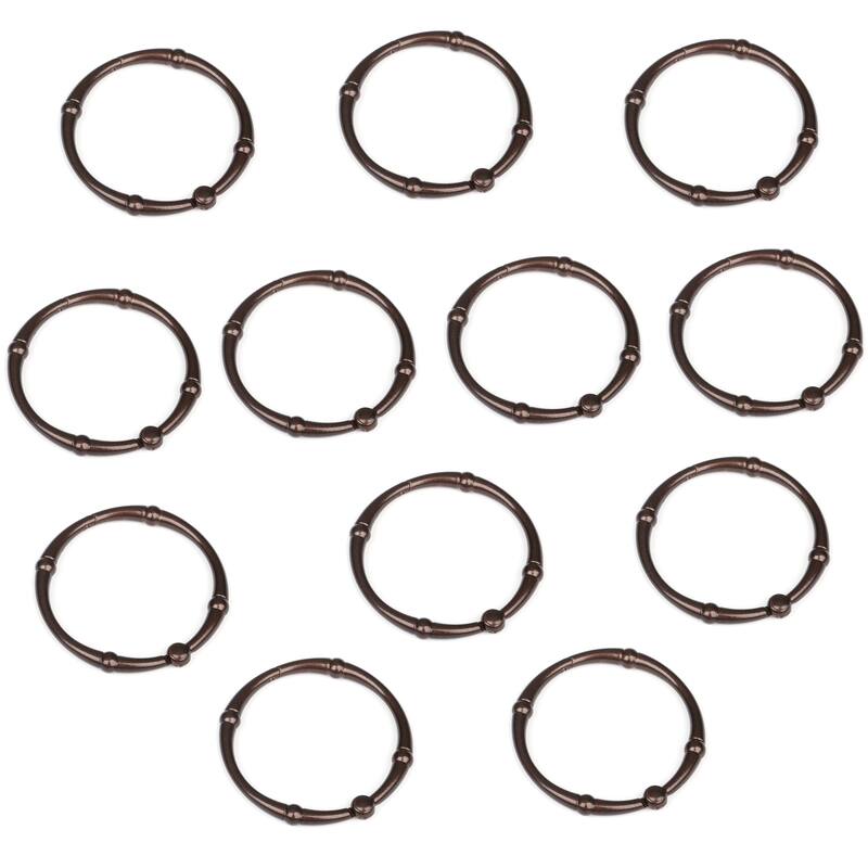 Utopia Alley Victoria Rustproof Shower Curtain Rings for Bathroom - Set of 12