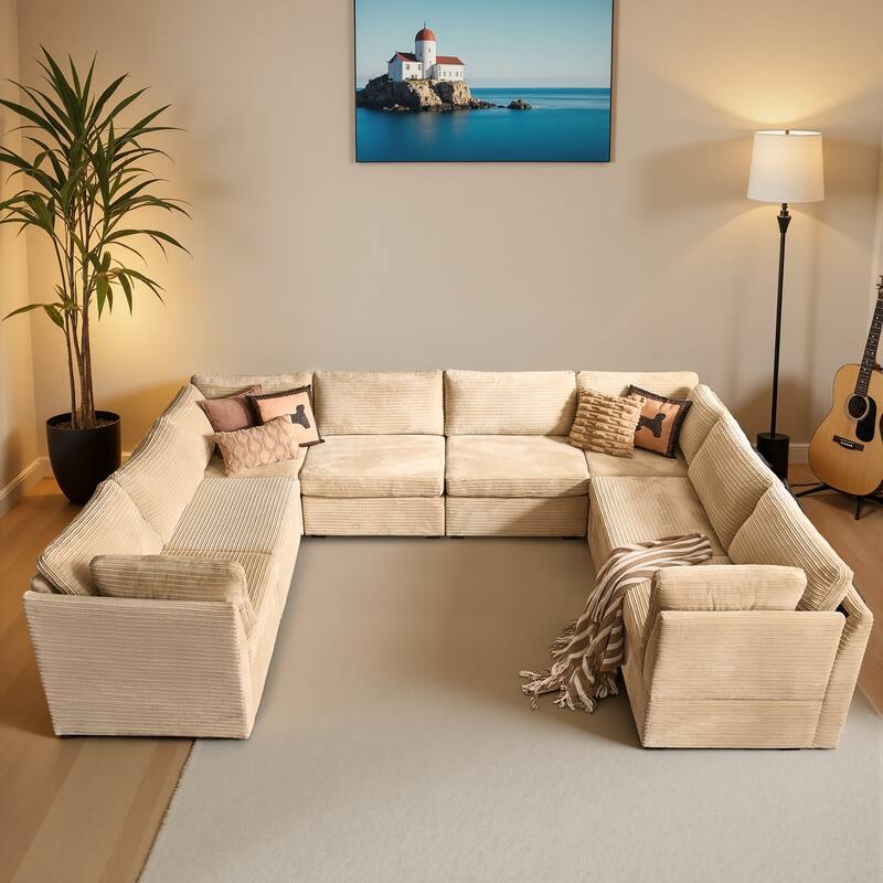 OVIOS Art-Style Deep-Seat Sofa