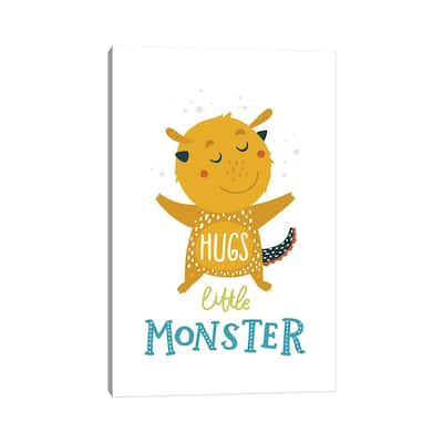iCanvas "Little Monsters Orange" by Pixy Paper Canvas Print