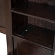preview thumbnail 14 of 14, Queen Size Wooden Bed with Trundle, Cabinet, and Sockets, Espresso