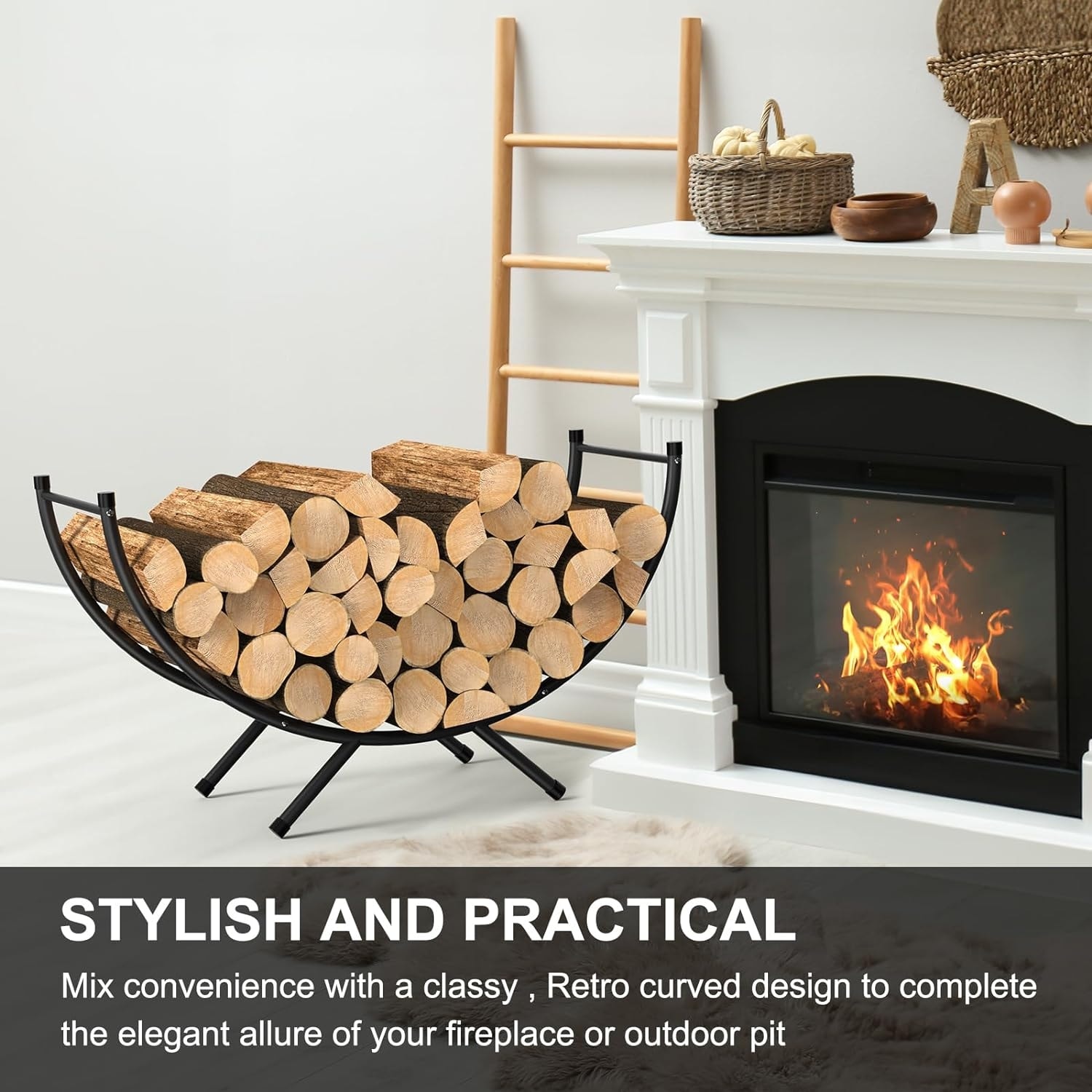 FIRE STAND「hi-raku」 Amazon.com: HIHADUUM 34in Firewood Rack Outdoor Indoor - Heavy