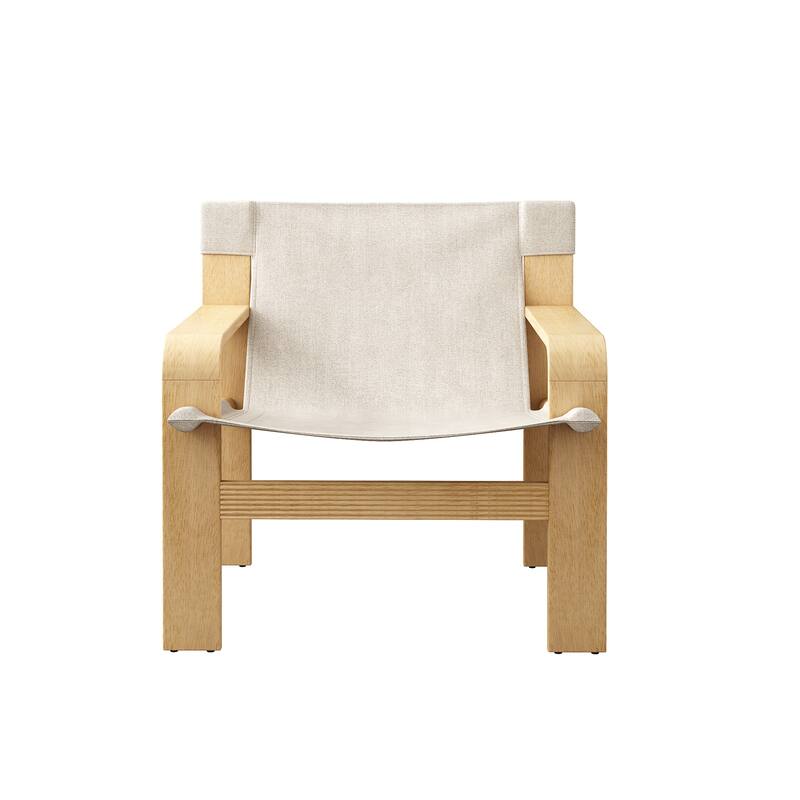 Mid-Century Linen Detachable and Washable Accent Arm Chair