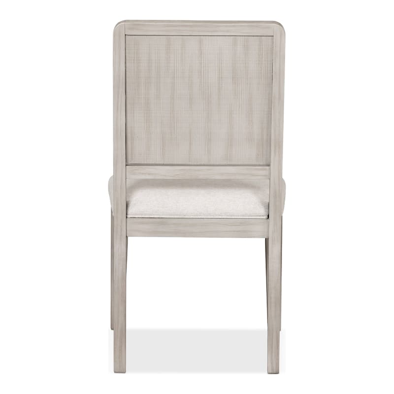 Furniture of America Billet Modern Natural Oak Wood Upholstered Side Chair (Set of 2)