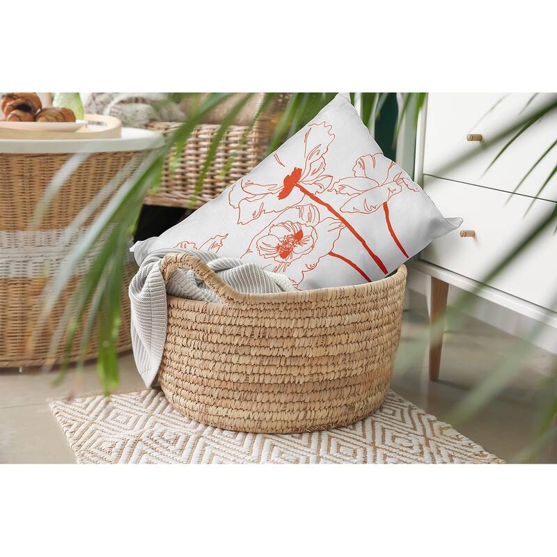 Popping Poppies Decorative Throw Pillow