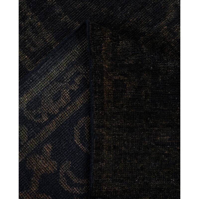 Overdyed One-of-a-Kind Hand-Knotted Area Rug - Black - 8' 7" x 10' 1"