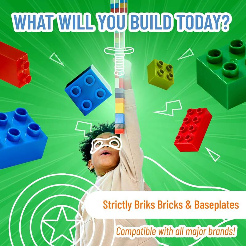 Strictly Briks Classic Bricks Kit, Gray, 96 Pieces, Compatible with Major Brick Brands