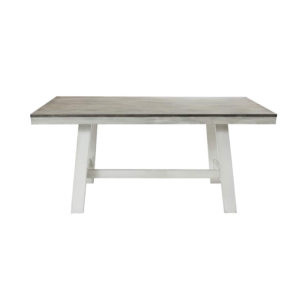 Rectangular Dining Table - 64.5 Inch Wood Table for 6 - Modern Farmhouse Style - 64.57