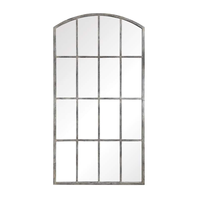 82” Gray Amiel Ivory Arched Wall Mirror