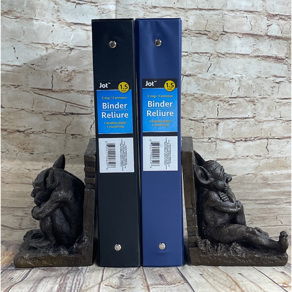 Gargoyles Bookends Book End Bronze Sculpture Statue Mythical Figurine Art Decor