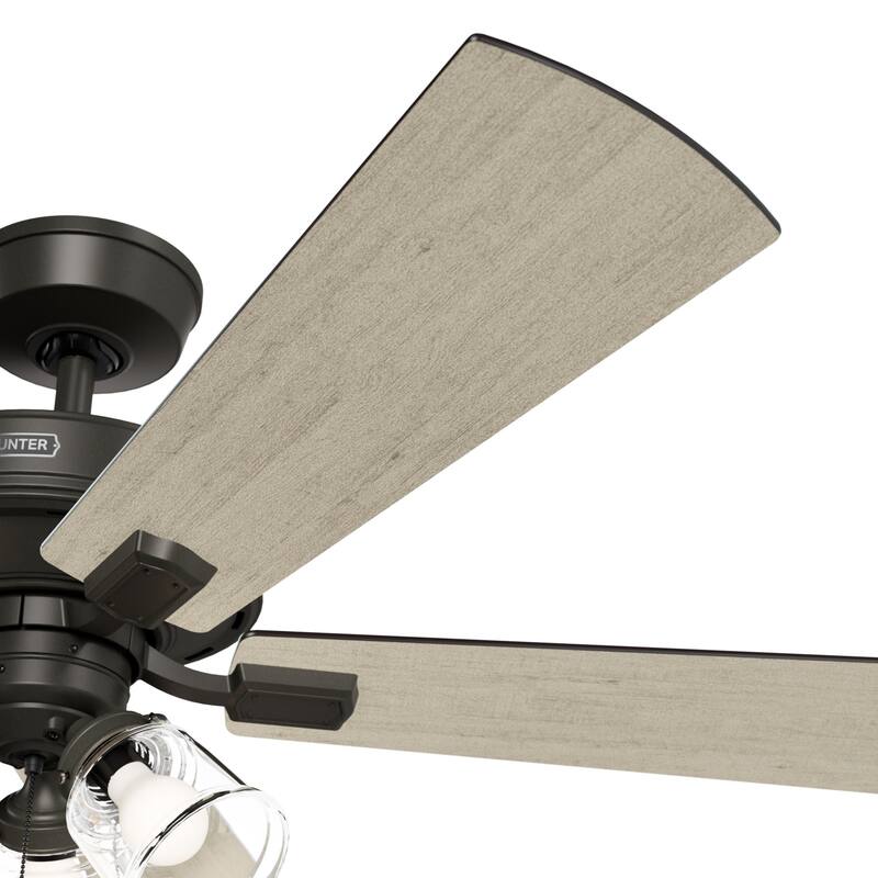 Hunter 52" Crestfield Ceiling Fan w/ LED Light Kit, Pull Chain - Farmhouse, Transitional - EASY INSTALLATION!