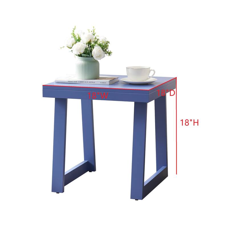 Charlie Modern Wood End Table with Open Storage Shelf - 18"L x 18"W x 18"H