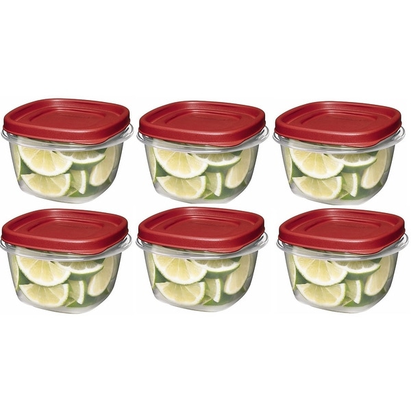Rubbermaid Take Alongs Square 2-Cup Food Storage (Pack of 6 Containers)