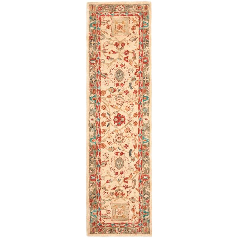 SAFAVIEH Handmade Anatolia Carol Traditional Oriental Hand-spun Wool Rug