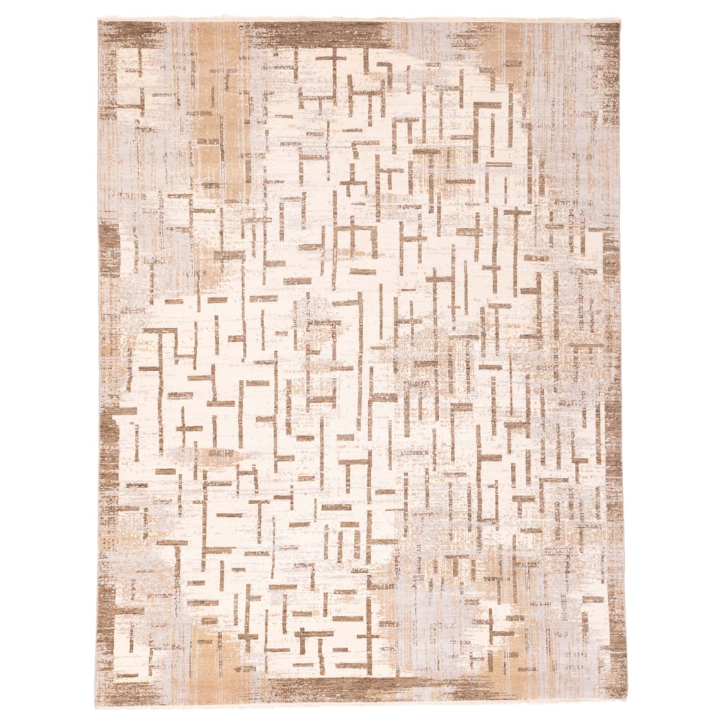 ECARPETGALLERY Hand-knotted Legacy Ivory Wool Rug - 7'11 x 10'2