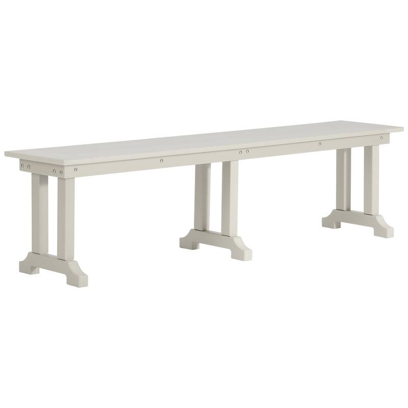 Laguna Hdpe All Weather Outdoor Patio 65" Bench - Sand