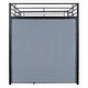 preview thumbnail 30 of 78, Full Size Metal Loft Bed with Workstation Desk, Built-In Shelves, LED Light Strip, Power Outlet & Hanging Wardrobe Storage