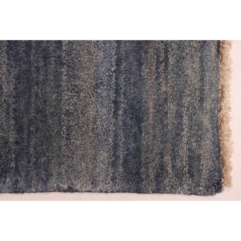 ECARPETGALLERY Hand-knotted Pak Finest Gabbeh Light Denim Blue Wool Rug - 4'0 x 6'0