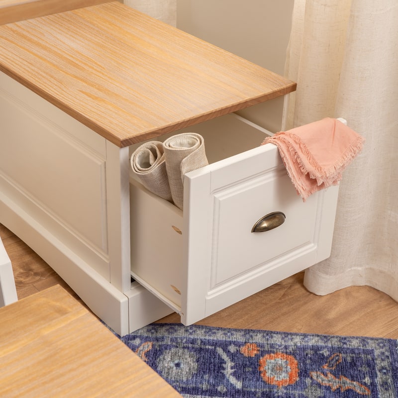 Ame Walnut Backless Nook Table Set