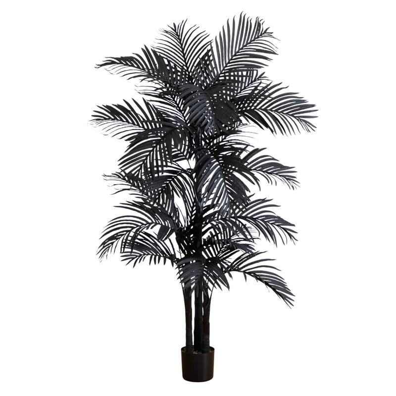 6-ft Artificial Halloween Black Golden Cane Tree