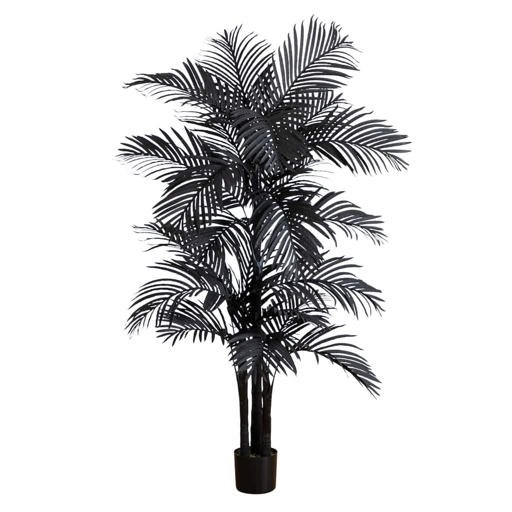 6-ft Artificial Halloween Black Golden Cane Tree