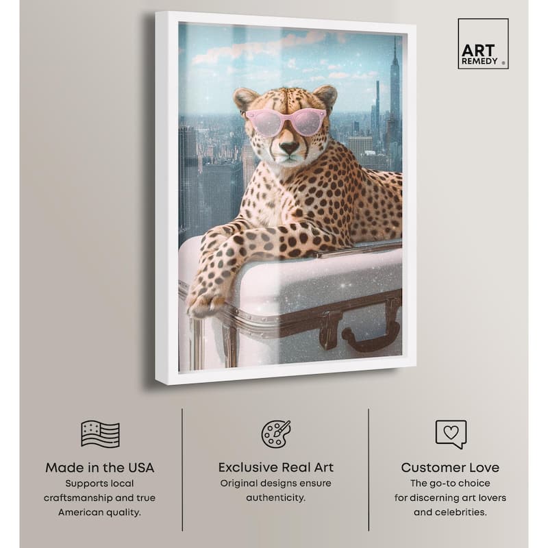 Cheetah Luggage NYC Shadowbox by Art Remedy