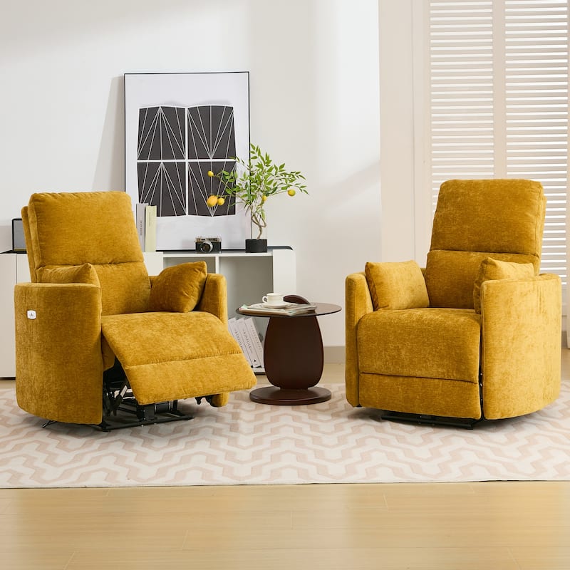 Chenille Power Recliner, 3-position Reclining Chair