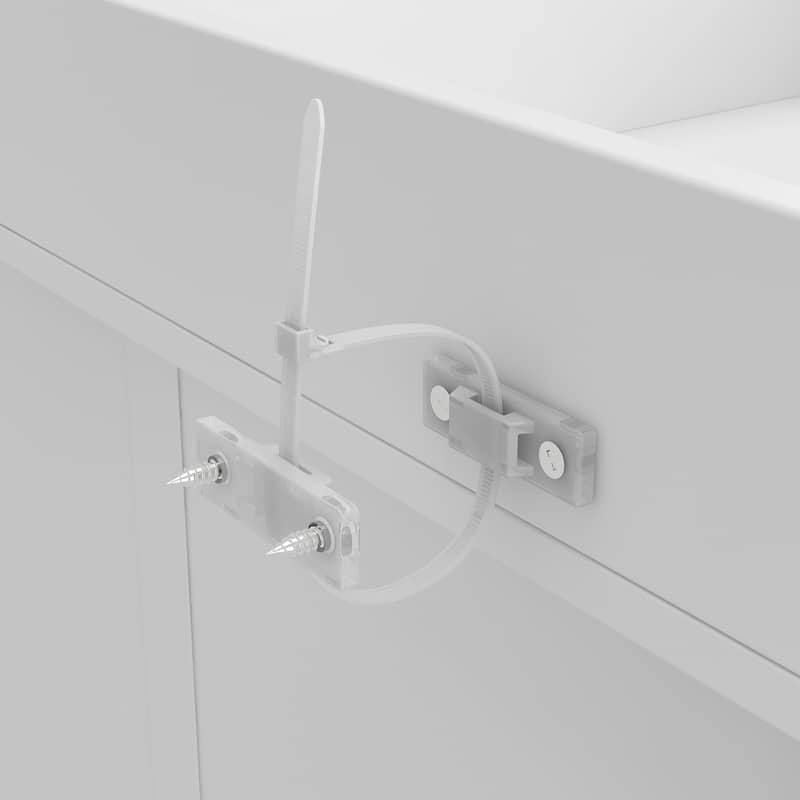 45inch Hidden Trash Storage, Nursery Dresser w/Changing Station White