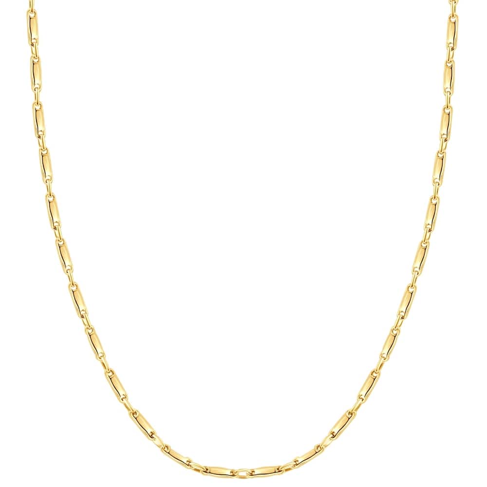 Bliss Diamond Yellow Gold Women's 24" Chain Necklace 10 Grams 2.5mm Thick