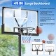 preview thumbnail 6 of 9, Goplus Basketball Hoop Outdoor System with 45 Inch Shatterproof PC - 45" x 29" x 49.2" (L x W x H)