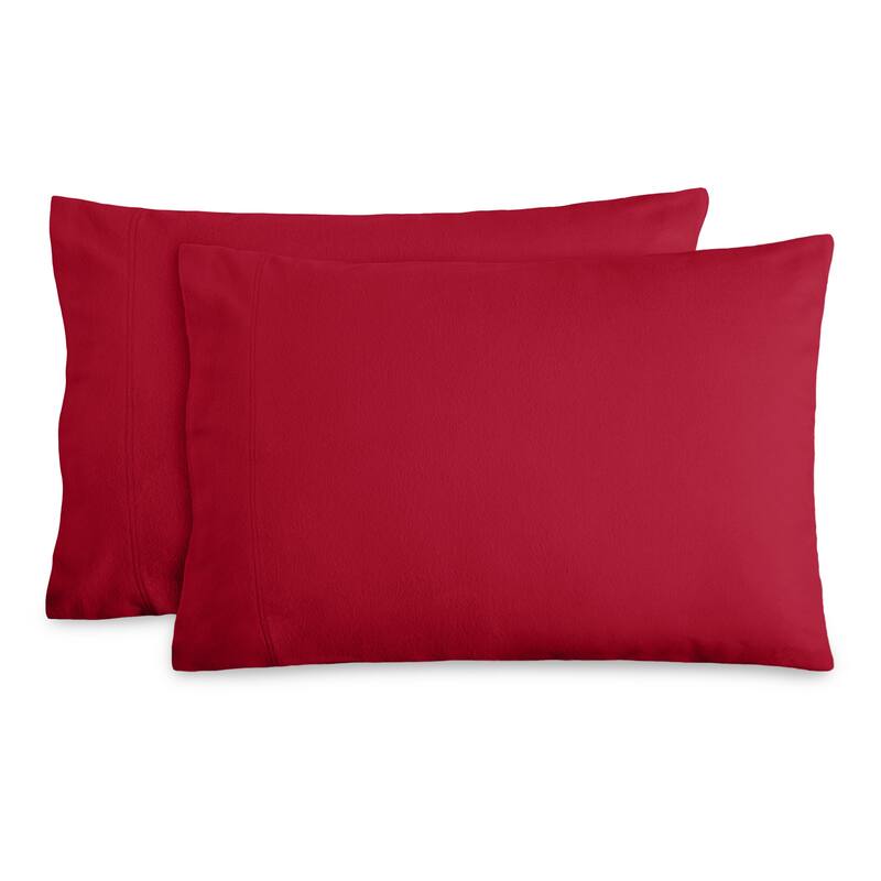 Bare Home Cotton Flannel Pillowcases (Set of 2) - King - Red