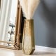 preview thumbnail 5 of 23, Glam Tall Crushed Diamond Floor Vase 24in - Gold