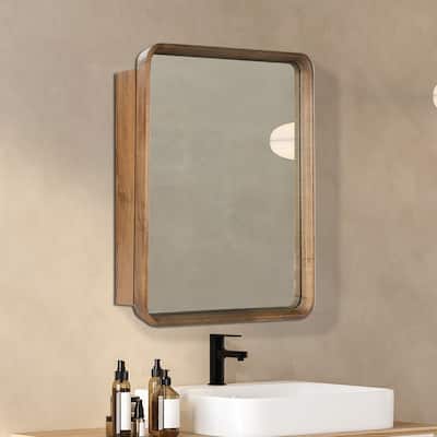 WallBeyond Wooden Frame Traditional Style Medicine Cabinet Wall Mirror