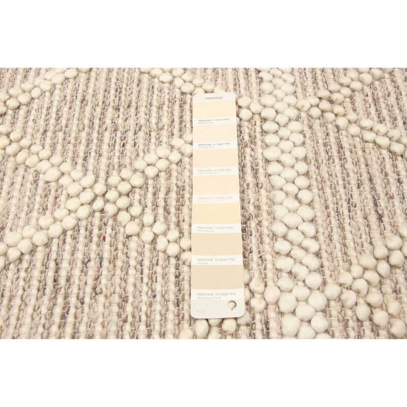 ECARPETGALLERY Braid weave Sienna Cream Wool Rug - 5'11 x 9'2