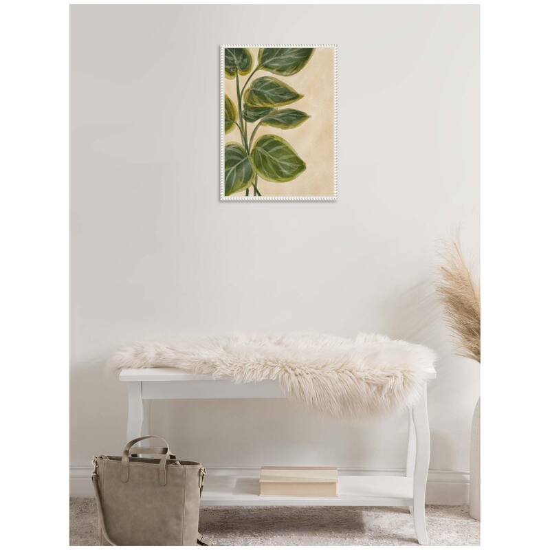 Kate and Laurel Sylvie Green Foliage Framed Canvas by Nikita Jariwala