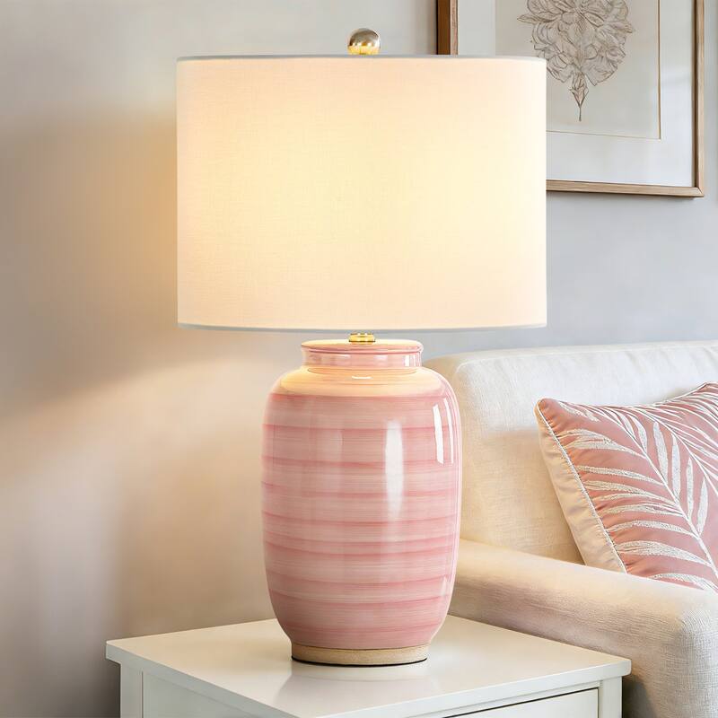 Maxax 25" Ceramic Table Lamp - Pink