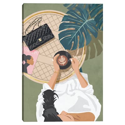 Top View Cafe by CAG Art Canvas Art Print