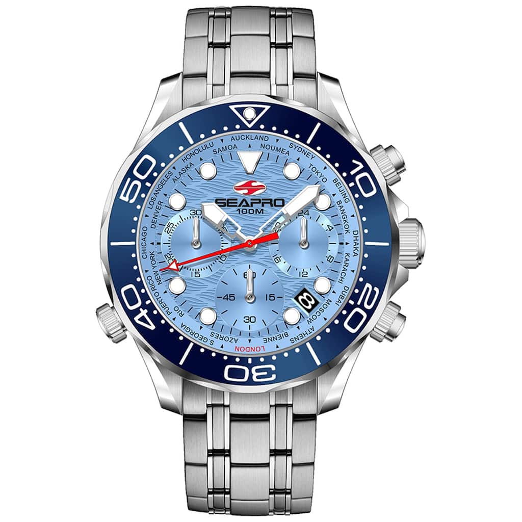 Seapro Men's Mondial Timer Blue Dial Watch - SP0156 - 6 (36)