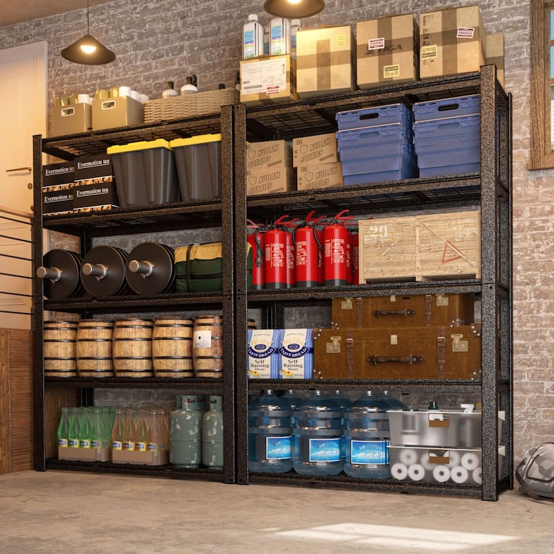 VEIKOUS Heavy-Duty 3000LBS Boltless Metal Storage Shelves, Adjustable Garage Shelving Unit with Reinforced Grating - 47.6"L x 18.1"W x 72"H