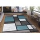 preview thumbnail 48 of 135, World Rug Gallery Contemporary Modern Boxed Color Block Area Rug