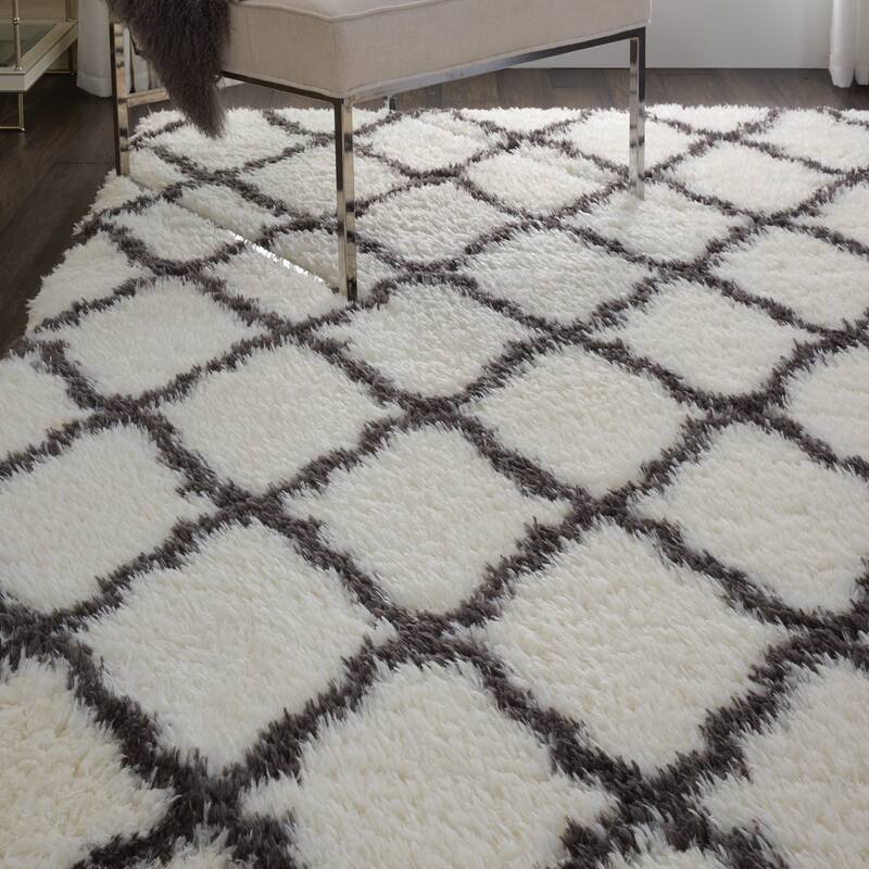 Nourison Ultra Plush Shag Geometric Area Rug
