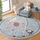 preview thumbnail 29 of 47, SAFAVIEH Carousel Kids Miharu Animal Rug 6'7" Round - Blue