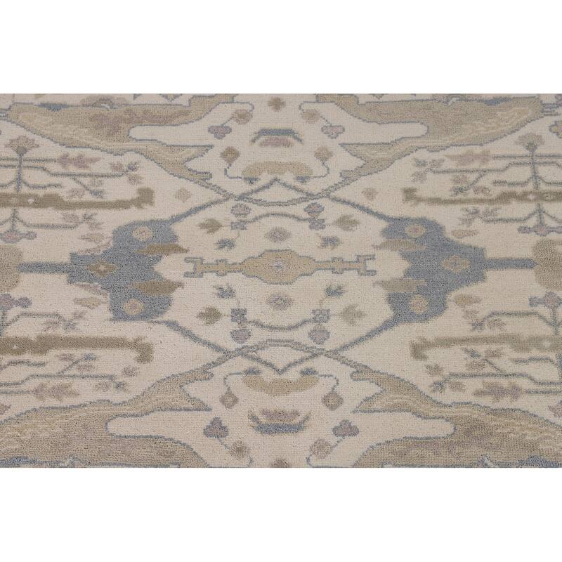 All-Over Oushak Oriental Square Area Rug Handmade Wool Carpet - 7'10"x 7'11"