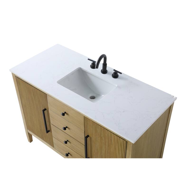 Elegant Lighting VF29648 Blakely 48" Free Standing Single Basin Vanity