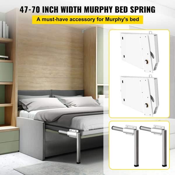 VEVOR Murphy Wall Bed Hardware Kit Springs Mechanism White King or ...