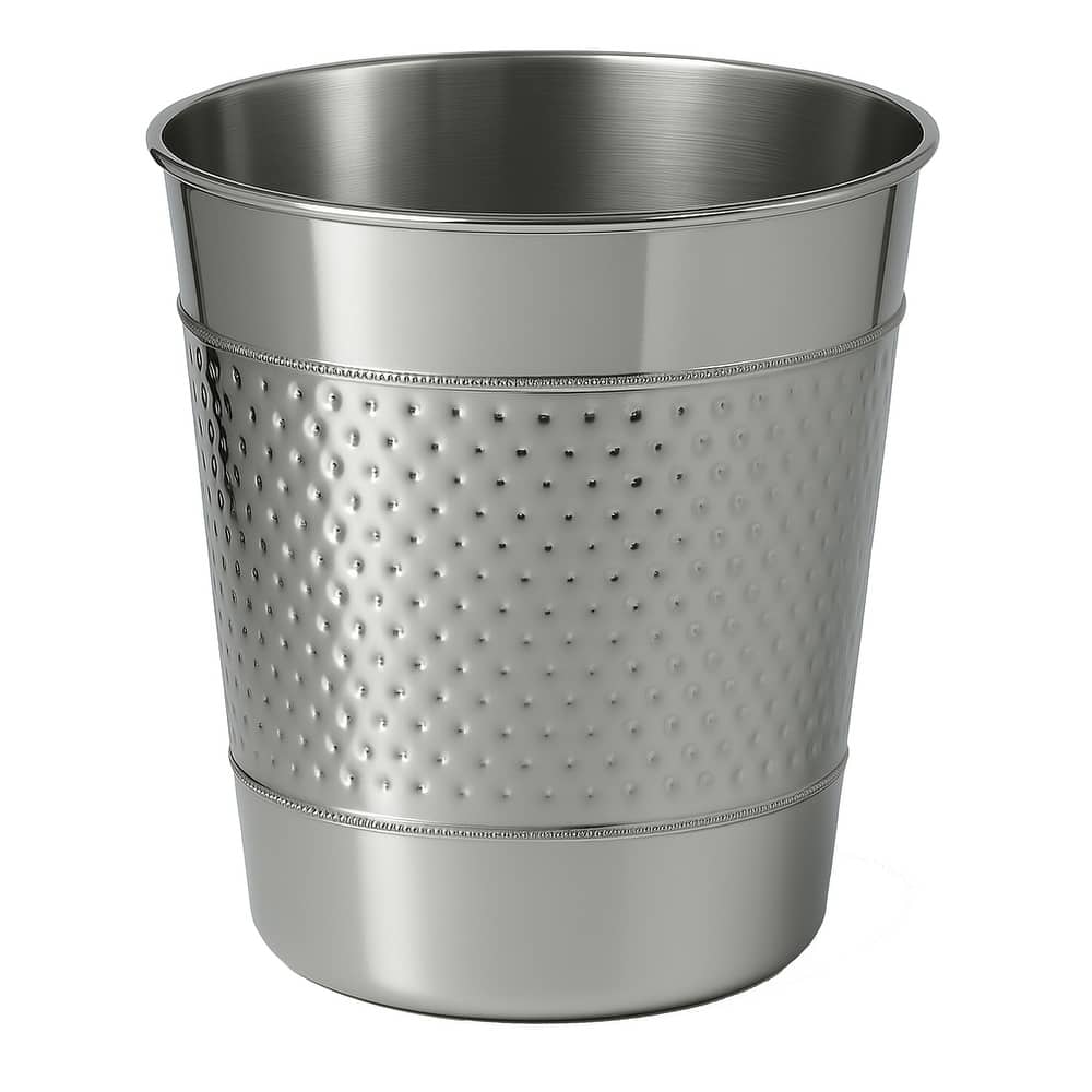 happimess Riley Hammered Steel Accent 2-Gallon Wastebasket