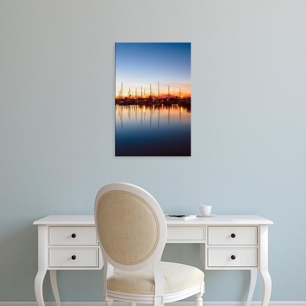Easy Art Prints Larry Ditto's 'Texas Harbor At Sunset' Premium Canvas Art