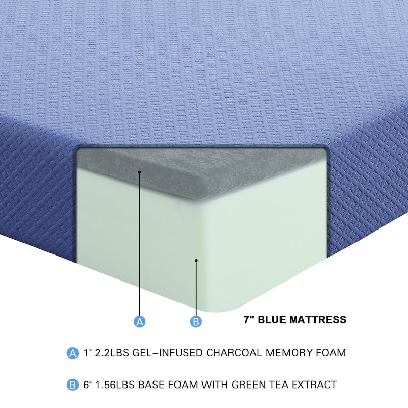 Lay 7-Inch Gel-Infused Memory Foam Mattress