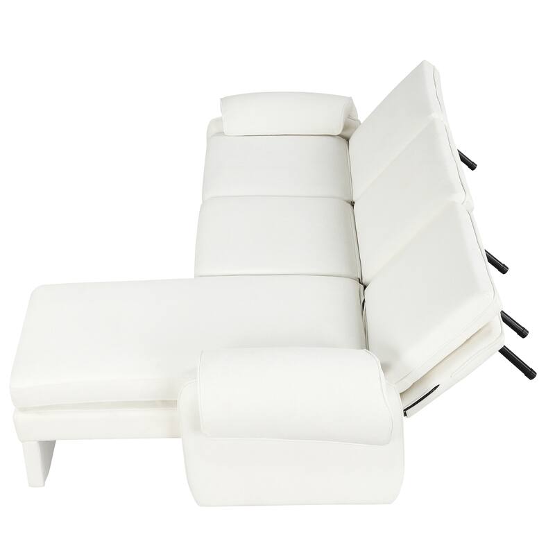94.1" Chenille L-Shaped Sectional Sofa with Adjustable Back & Chaise