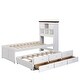 preview thumbnail 4 of 17, Roomfitters Twin Size Captain's Bed with Twin Trundle and 3-Drawer Storage, Bookcase Headboard, Space-Saving Bed for Kids