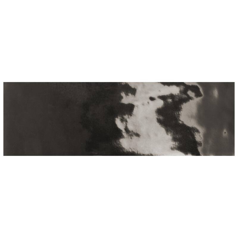 Merola Tile Coco Glossy Black Hat 2" x 5-7/8" Porcelain Wall Tile